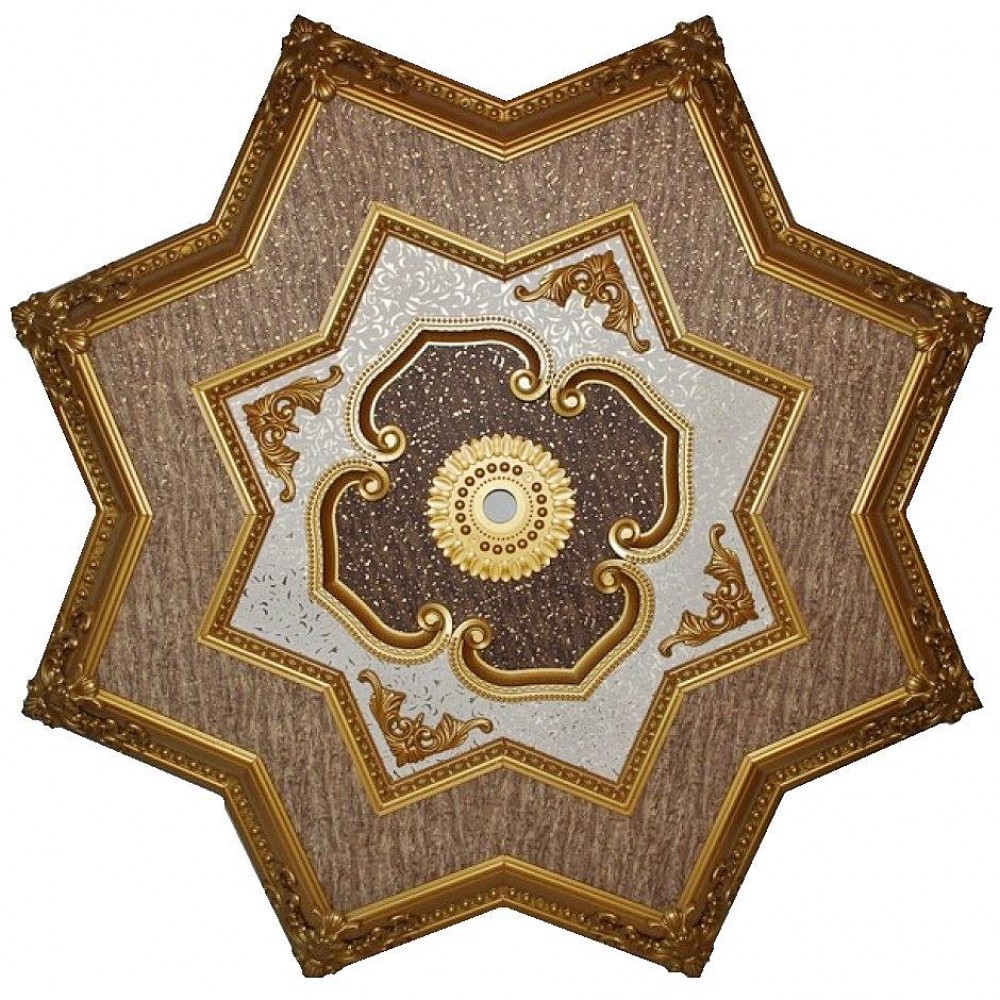 130 cmYildiz Osmanli Saray Tavan S-366 Avize Gobegi Altin Varak Kaplamali 3D